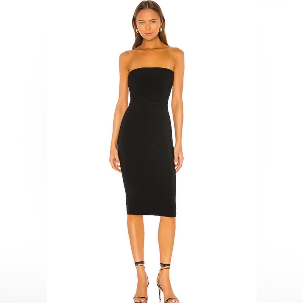 Norma Kamali Black Strapless Dress